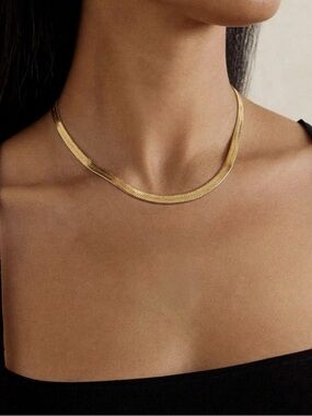 #20 Gold Plated Herringbone Necklace
